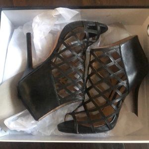 Black Cage Heels 6.5